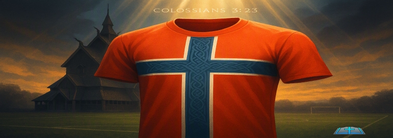Christian Faith on the Pitch - Norway’s Flag and Players Pointing to Jesus